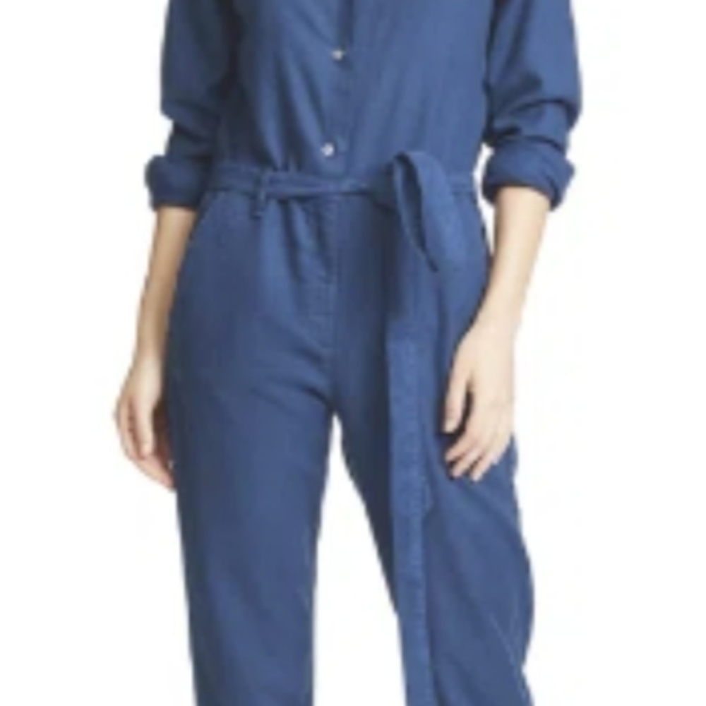 NWT Baldwin Rosie utility style cotton blend Navy Blue jumpsuit S Small  $349